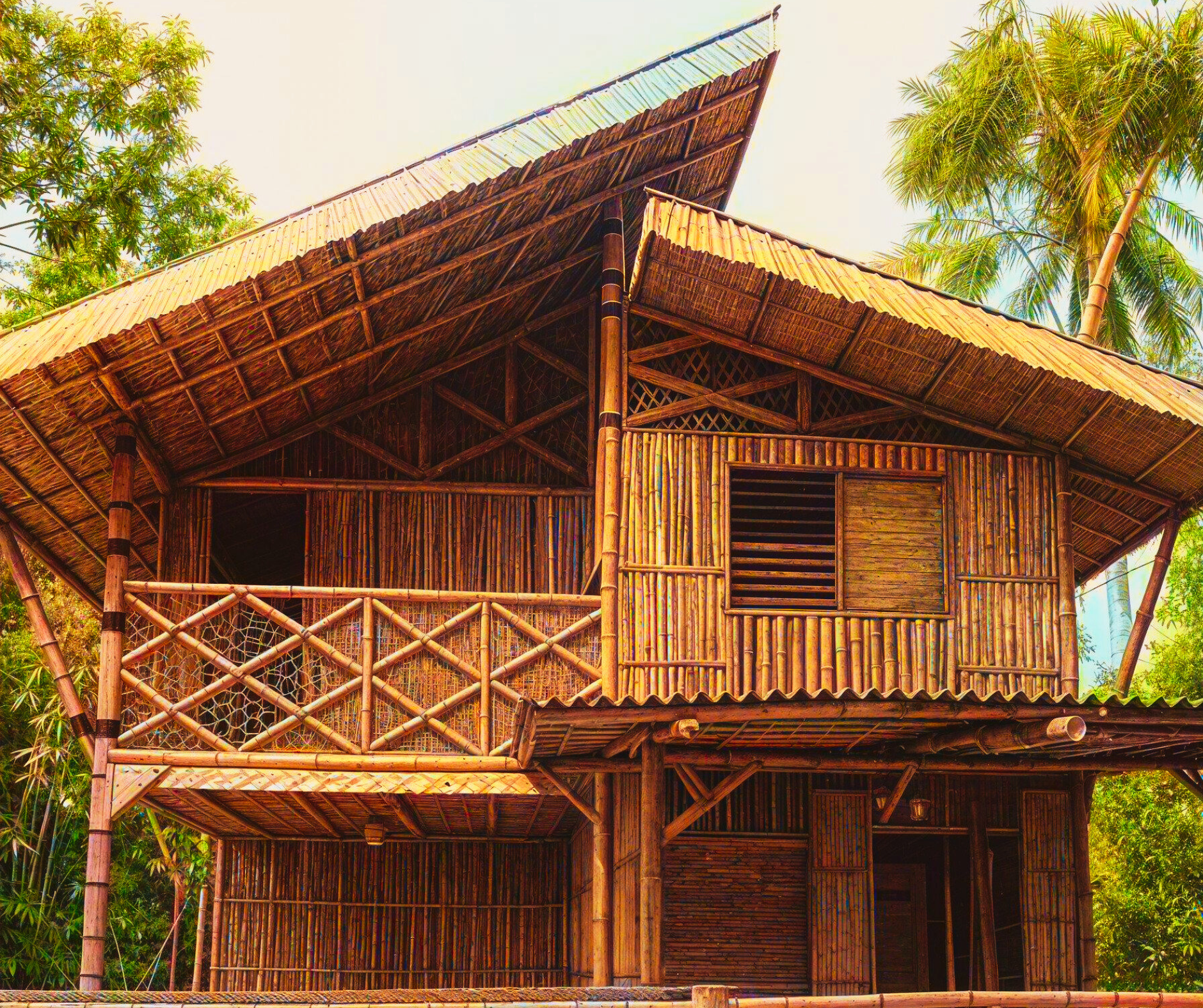 Migrate Project: A Two-Story Bamboo House that Merges Tradition and Modernity